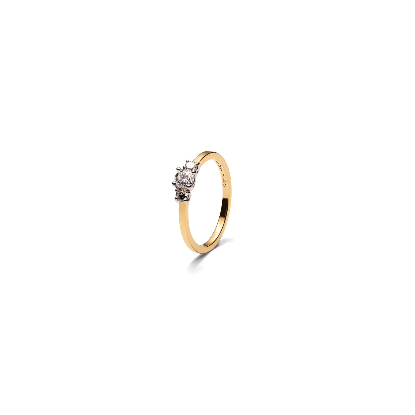 "Lilian Von Trapp Trilogy Diamonds Ring, 0.35 Carat - A Simple and Elegant Minimalist Engagement Ring