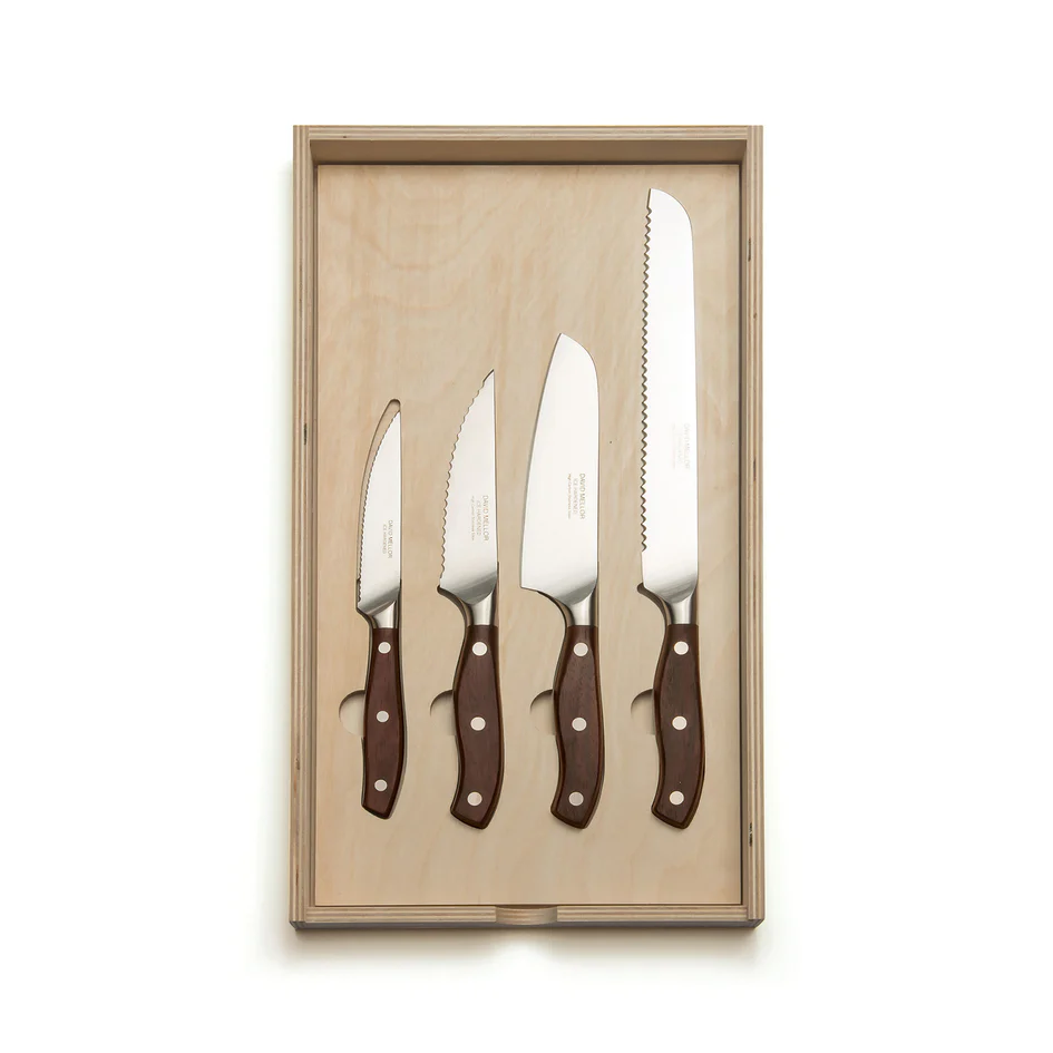 High-quality kitchen knife set with durable stainless steel blades.