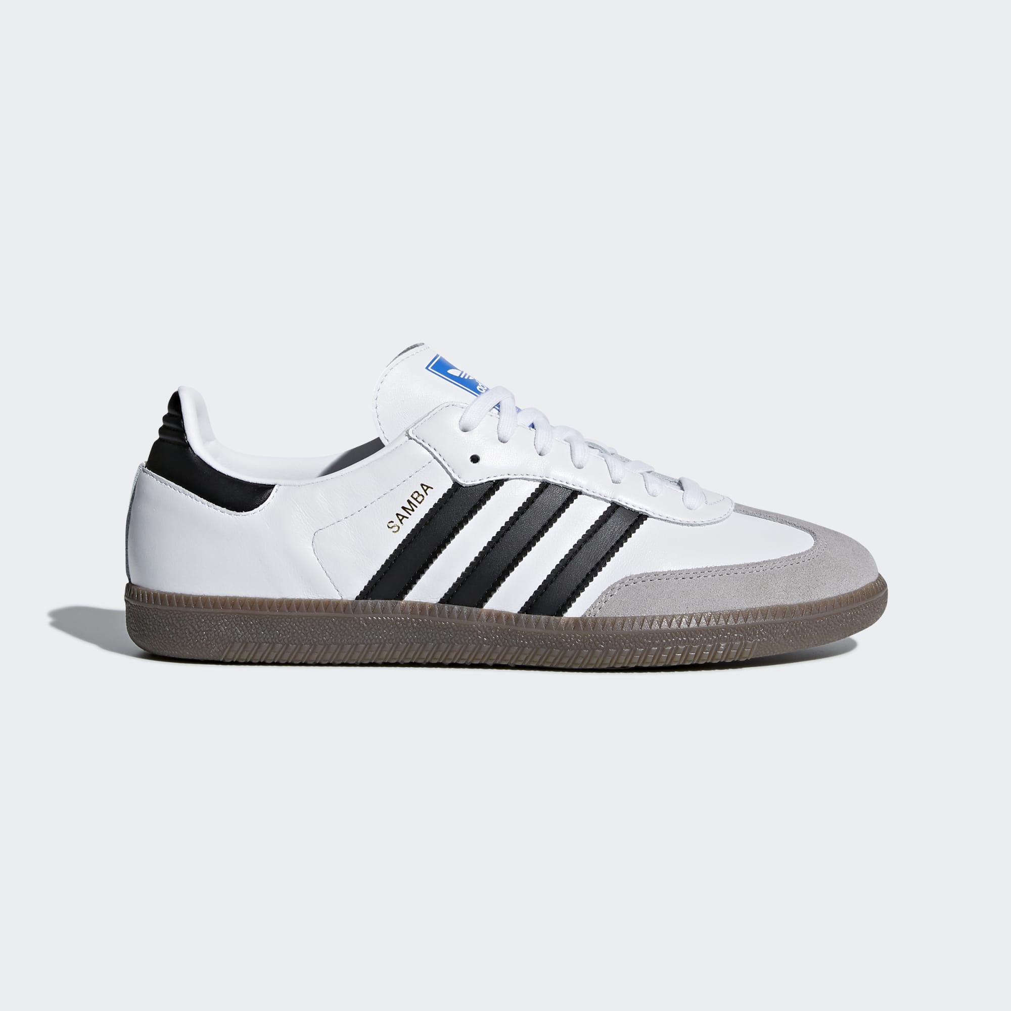 Adidas Samba Vegan Shoes in Cloud White/Core Black/Gum for Men